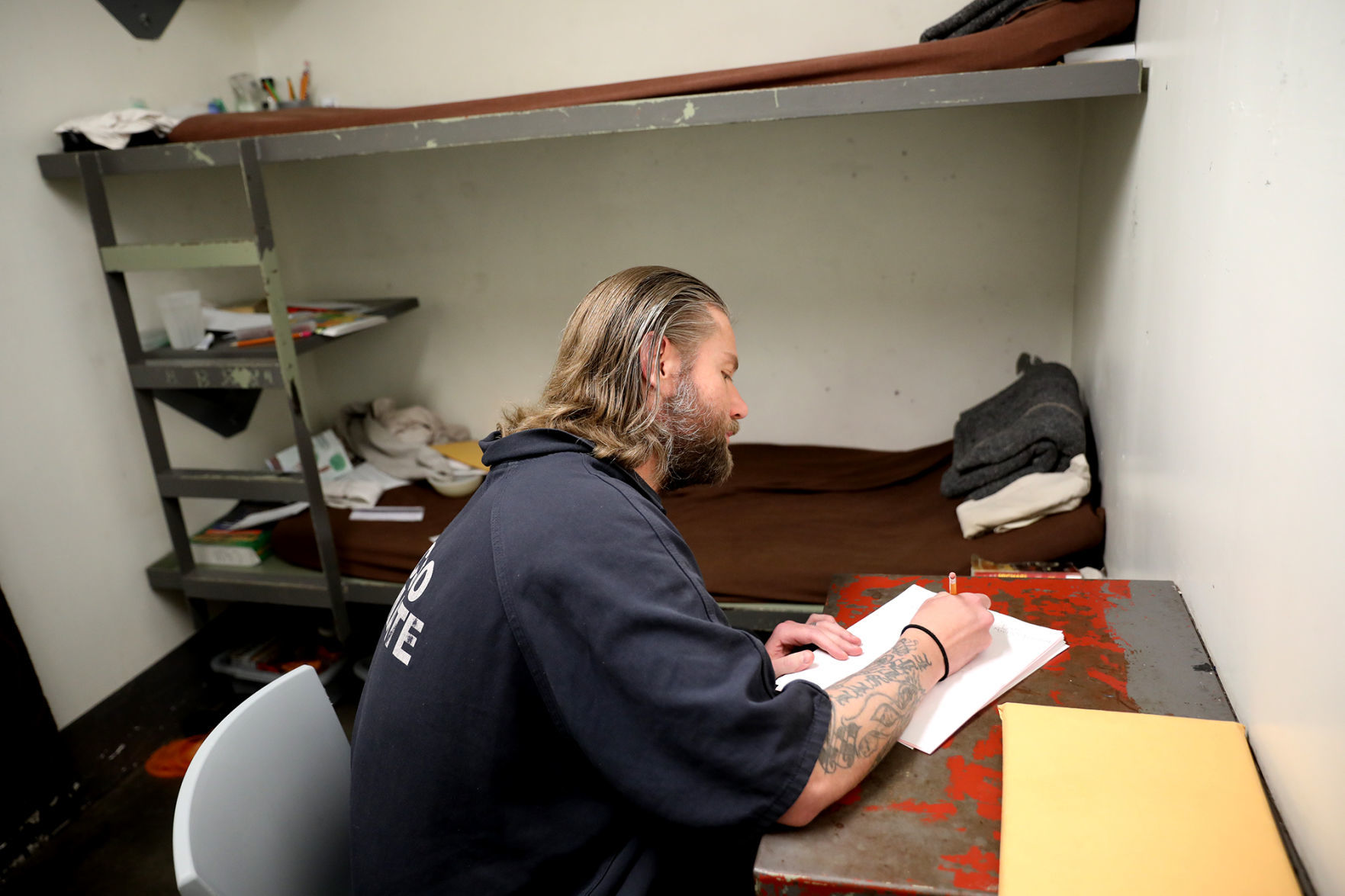 Writing in his Cell